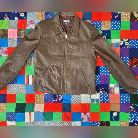70s Vintage Leather Jacket - Picture 1 of 3